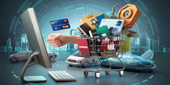 Les 12 bénéfices d'un site web pour booster votre entreprise Panier d'achat en ligne sur smartphone, bénéfices d'un site e-commerce pour développer les ventes et revenus des entreprises