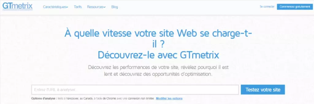 Optimiser la vitesse de votre site WordPress avec l'outil d'analyse GTmetrix