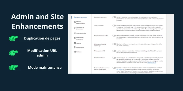 plugins wordpress Admin and Site Enhancements