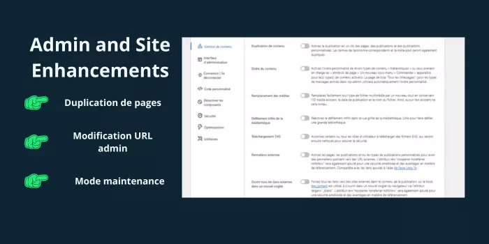 plugins wordpress Admin and Site Enhancements